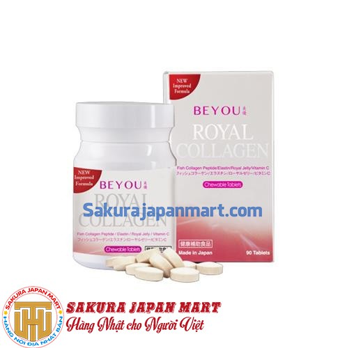 Viên ngậm Collagen chống lão hóa da Beyou Royal Collagen 90 viên